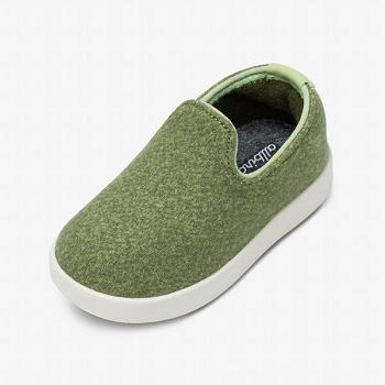 Kids' Allbirds Smallbirds Wool Loungers Slip-Ons Green | AUDYB39999