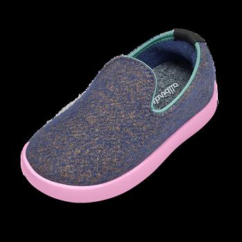 Kids' Allbirds Smallbirds Wool Loungers Slip-Ons Blue | AUJZR68129