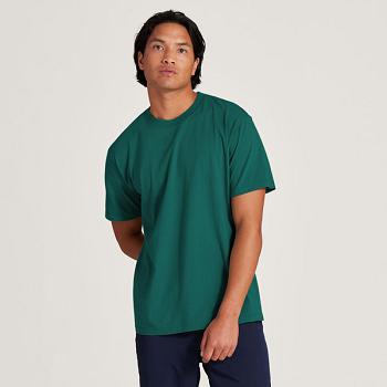 Men's Allbirds Allgood Cotton T shirts Turquoise | BAUSD99877