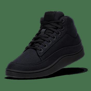 Men's Allbirds Canvas Pacer Mids High Tops Black | AUICD40260