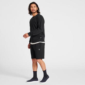 Men's Allbirds R&R Sweat Short Sweatpants Black | EAUHC69498