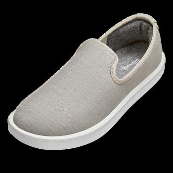 Men's Allbirds Wool Lounger Woven Slip-Ons Grey | AAUDF19280