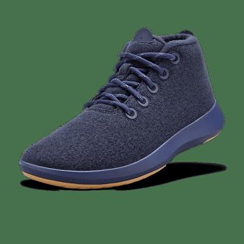 Men's Allbirds Wool Runner-up Mizzles High Tops Indigo | AUNEJ11355