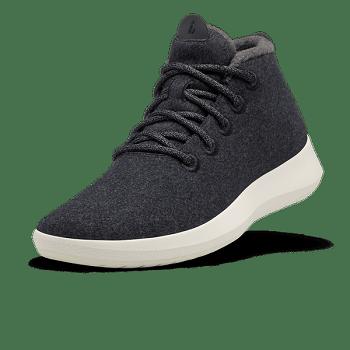 Men's Allbirds Wool Runner-up Mizzles High Tops Black | UAUND86919