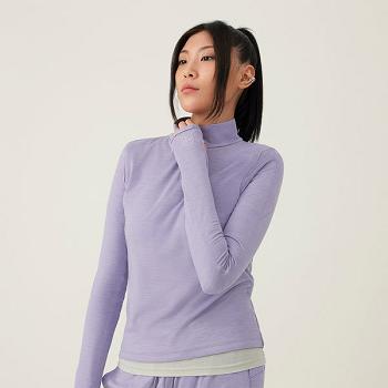 Women's Allbirds Performance Quarter Zip Sweatshirts Purple | FAUUI49721