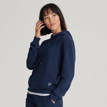 Women's Allbirds R&R Hoodie Sweatshirts Navy | AUCVG55706