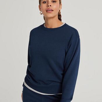 Women's Allbirds R&R Sweatshirt Sweatshirts Navy | AUNEJ94502