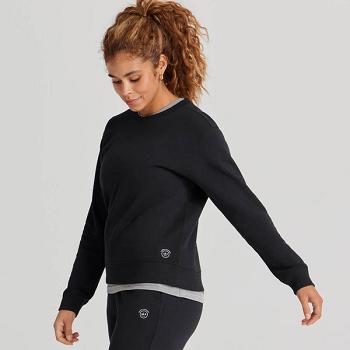 Women's Allbirds R&R Sweatshirt Sweatshirts Black | AUZPD31890