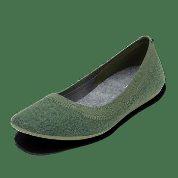 Women's Allbirds Wool Breezers Flats Green | DAUVO18573