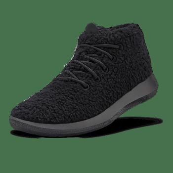 Women's Allbirds Wool Runner-up Fluffs High Tops Black | XAUGW66621