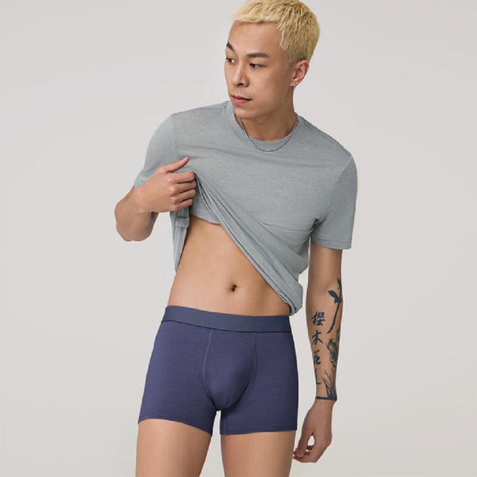 Men\'s Allbirds Trino® Trunk Underwear Indigo | UAUND58088