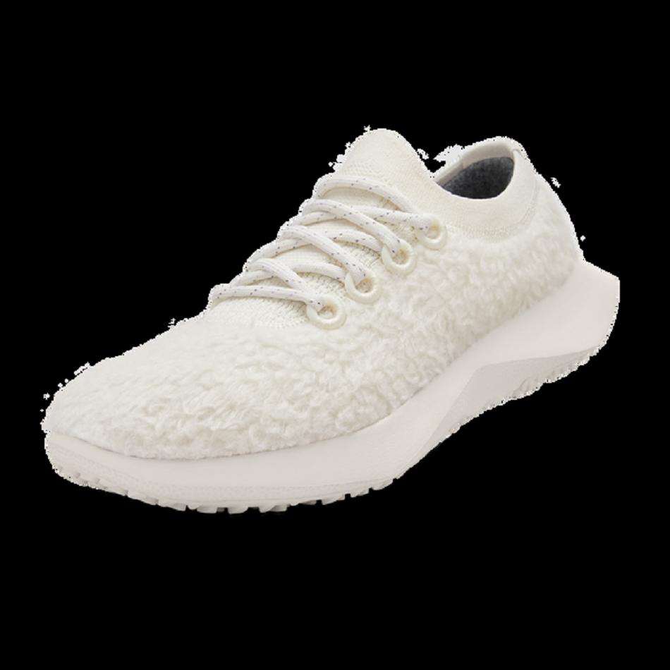 Men\'s Allbirds Wool Dasher Fluffs Running Shoes White | UAUND57287