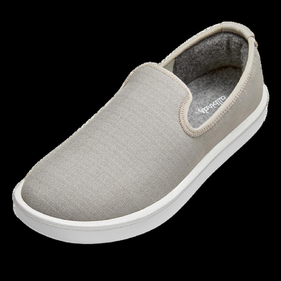 Men\'s Allbirds Wool Lounger Woven Slip-Ons Grey | AAUDF19280