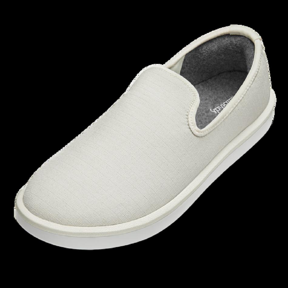 Men\'s Allbirds Wool Lounger Woven Slip-Ons Beige / White | AUNZX14447