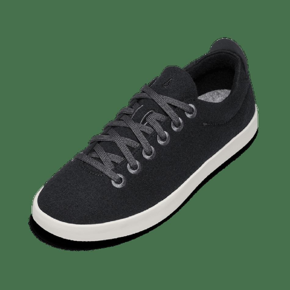 Men\'s Allbirds Wool Pipers Sneakers Black | YAUVQ70499