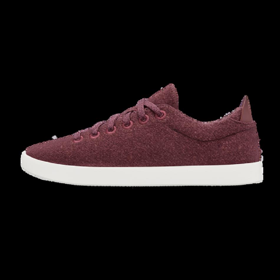 Men's Allbirds Wool Pipers Sneakers Burgundy | AUJZR65509