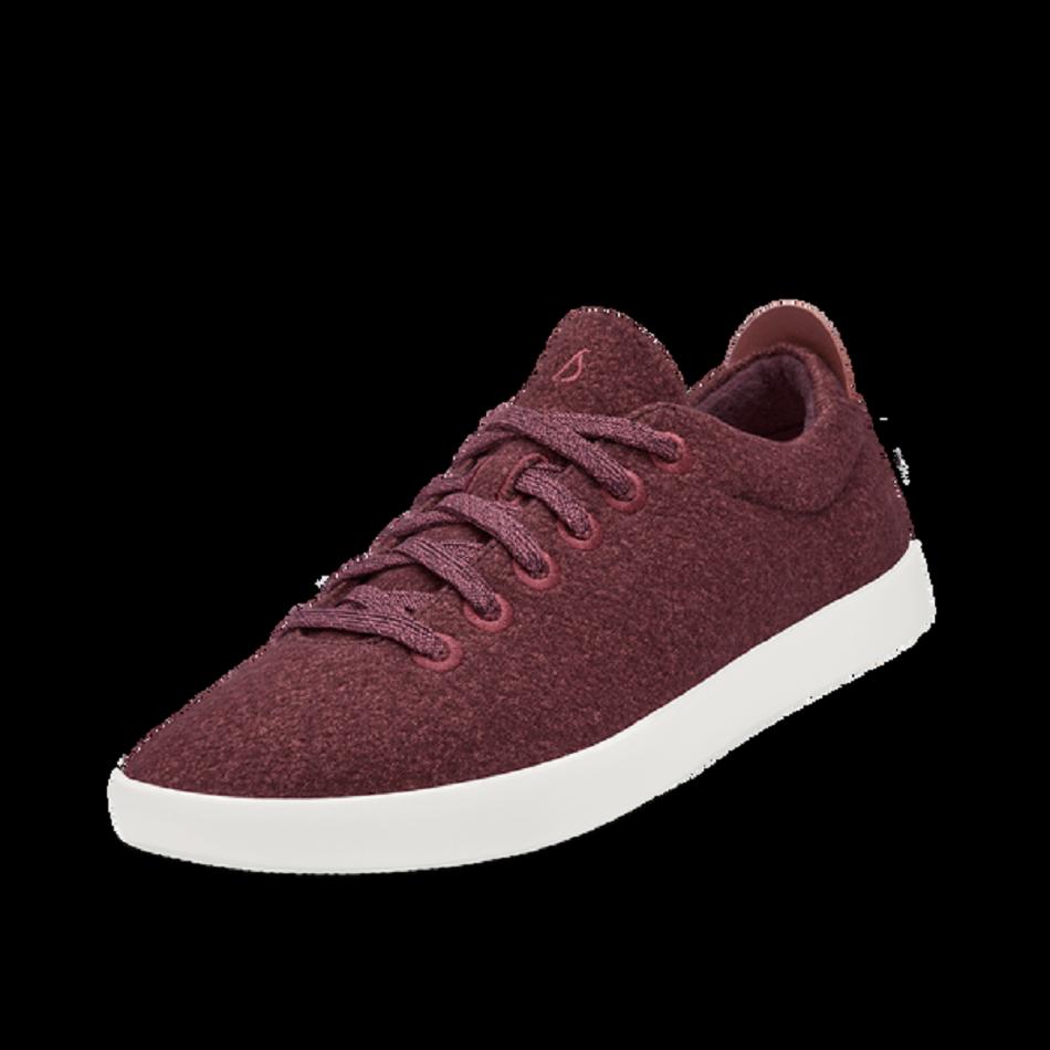 Men\'s Allbirds Wool Pipers Sneakers Burgundy | AUJZR65509