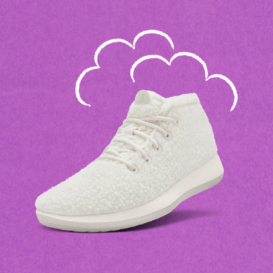 Men's Allbirds Wool Runner-up Fluffs High Tops White | AUXBR31217