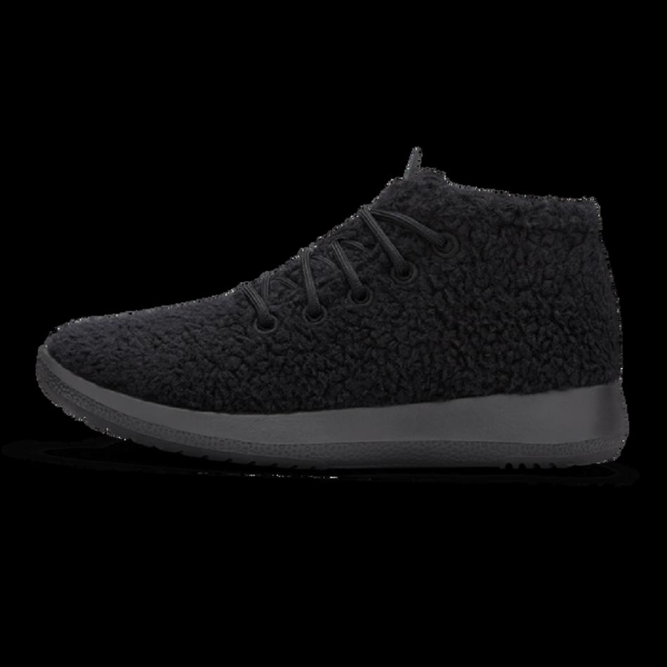 Men's Allbirds Wool Runner-up Fluffs High Tops Black | DAUVO23076