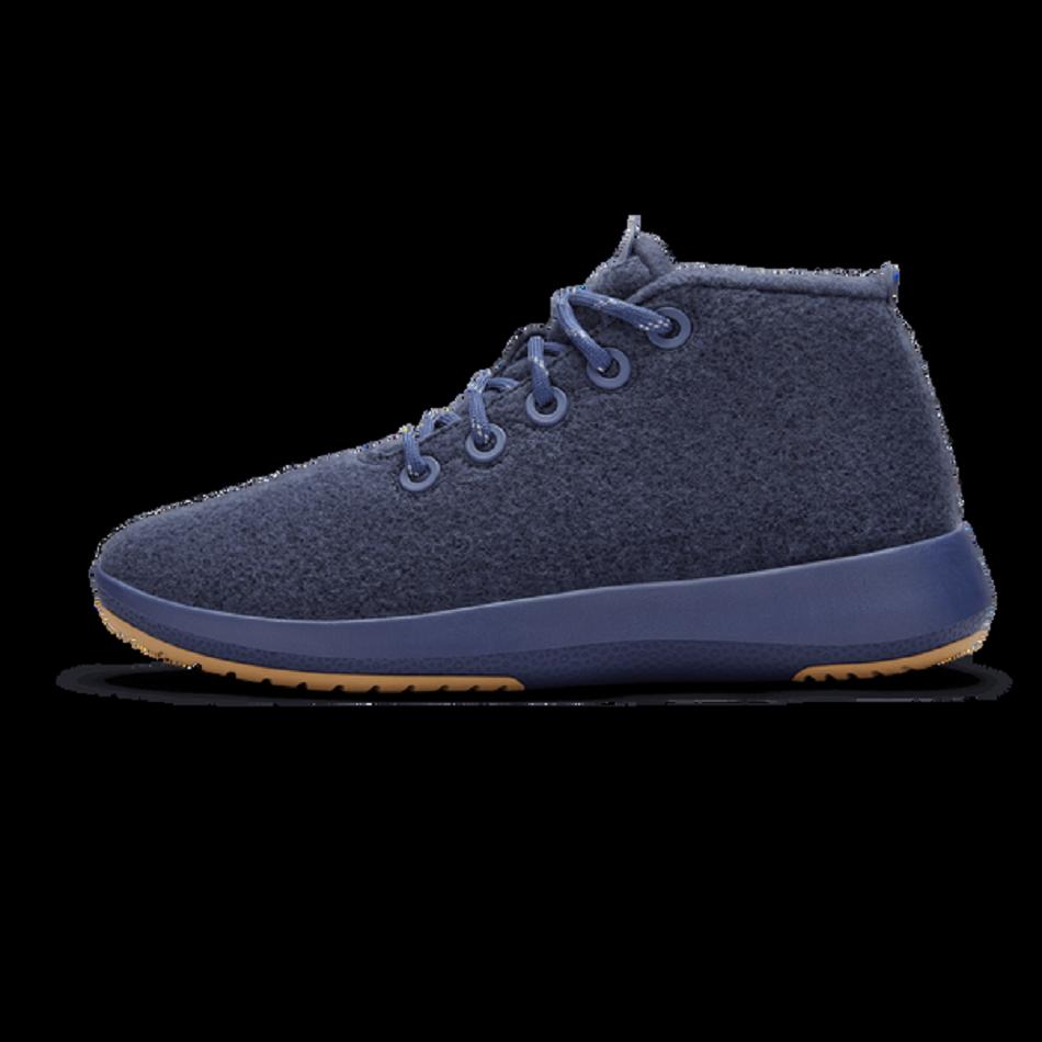 Men's Allbirds Wool Runner-up Mizzles High Tops Indigo | AUNEJ11355