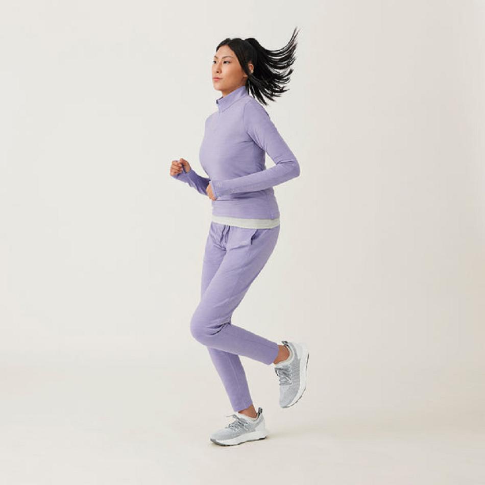 Women's Allbirds Performance Quarter Zip Sweatshirts Purple | FAUUI49721