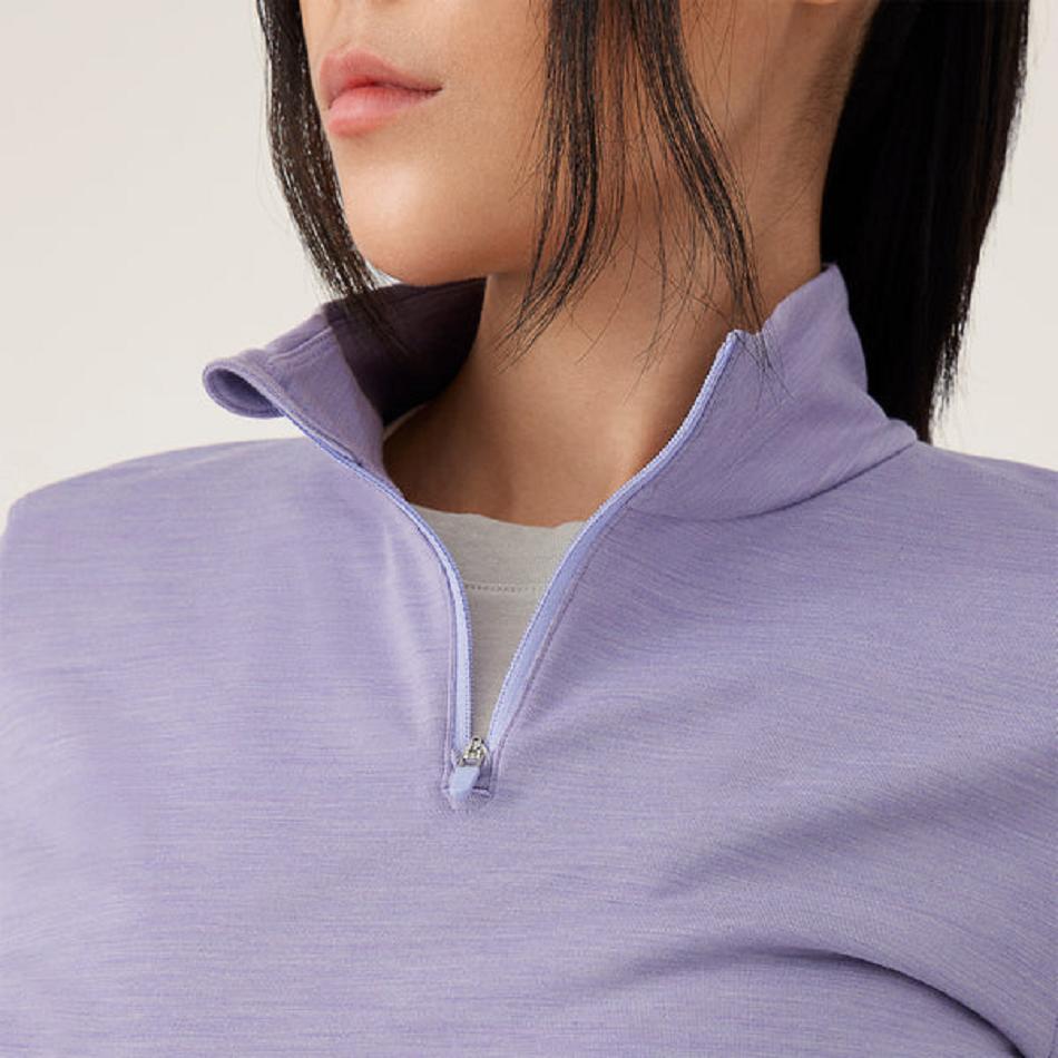 Women's Allbirds Performance Quarter Zip Sweatshirts Purple | FAUUI49721