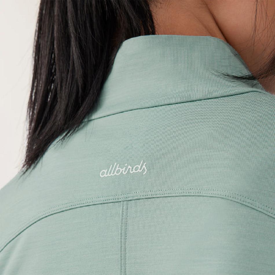 Women's Allbirds Performance Quarter Zip Sweatshirts Green | TAUWZ75649