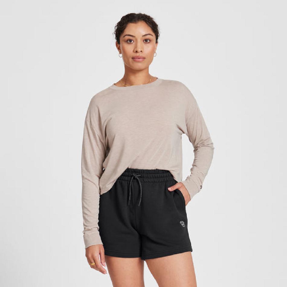 Women's Allbirds R&R Sweat Short Sweatpants Black | SAUNY62612