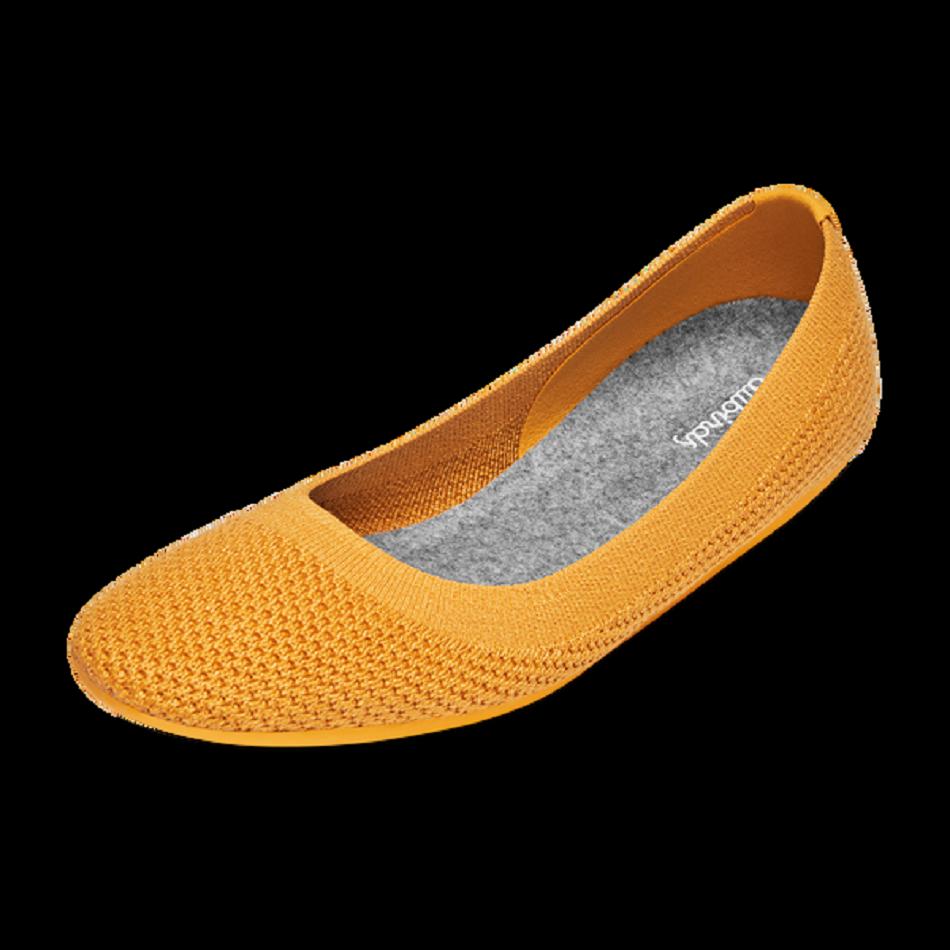 Women\'s Allbirds Tree Breezers Flats Yellow | SAUVO64270