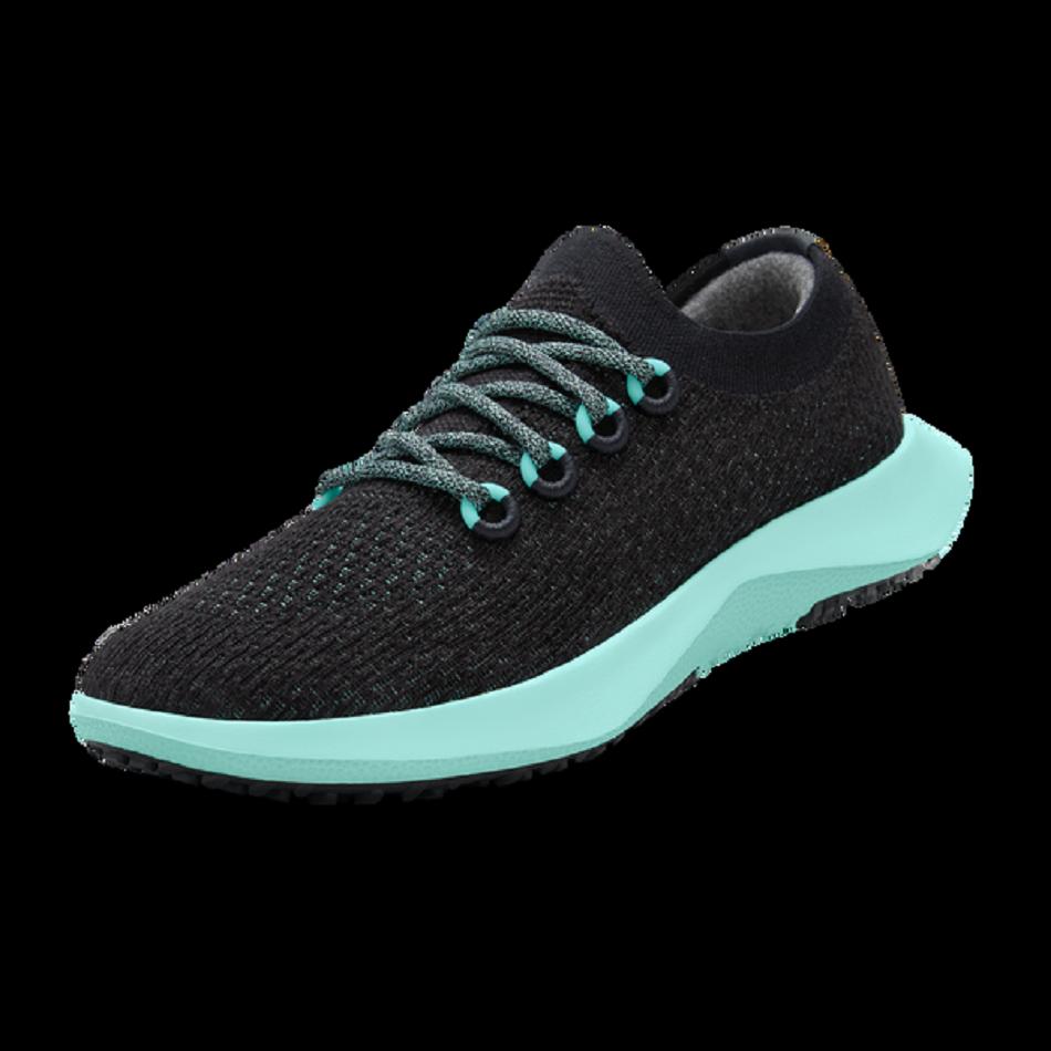 Women\'s Allbirds Tree Dasher 2 Running Shoes Black / Mint | QAUUV23350