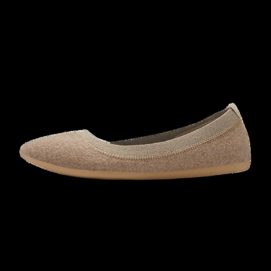 Women's Allbirds Wool Breezers Flats Beige | GAUUC23918