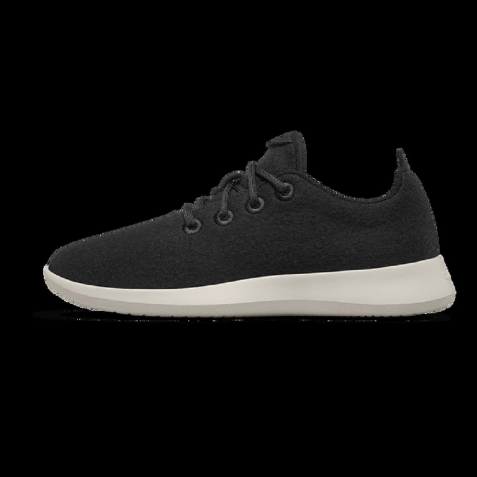 Women's Allbirds Wool Runners Sneakers Black | BAUSO26809